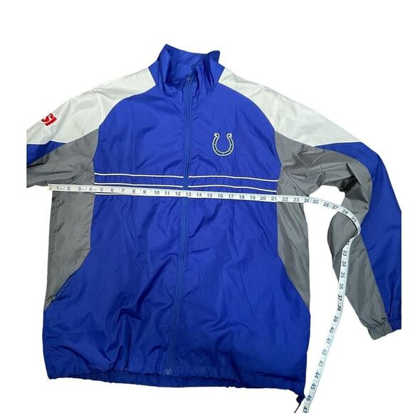 NFL Indianapolis COLTS SI Windbreaker Jacket Size L Blue & White Vintage Y2K - Picture 4 of 6